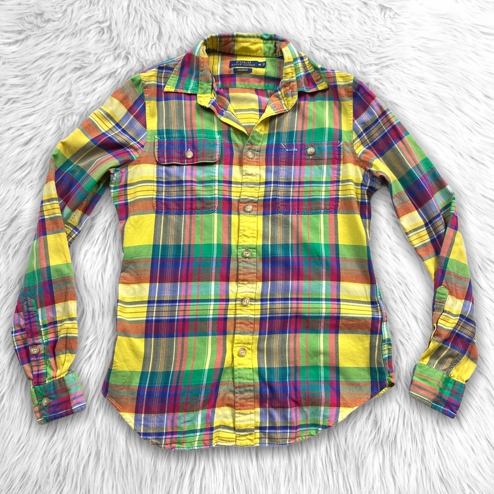 Polo Ralph Lauren Plaid Custom Fit Shirt Colorful